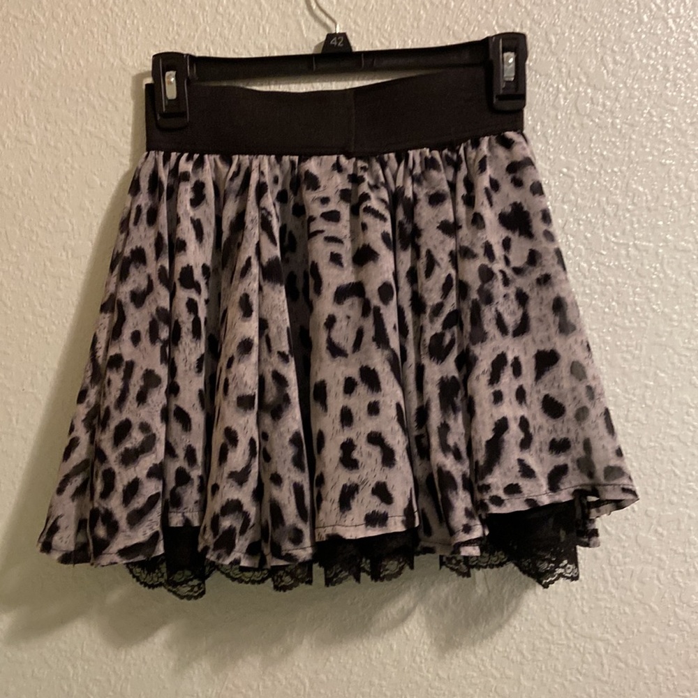 A sort black cheetah lace trimmed style jr size S